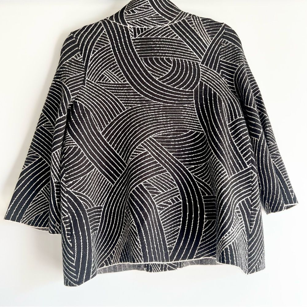 Anthropologie Abstract Print Monochrome Knit Jacket Size Small - Picture 10 of 14